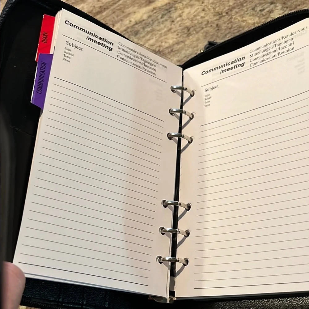 Organizer/Planner/Wallet zippered with Calculator and compartments never used